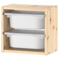 TROFAST IKEA 095.255.98 Настенный шкаф 32x21x30 см светлая сосна / белый