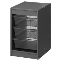 TROFAST IKEA 694.804.60 Стеллаж с ящиками 34x44x56 см серый / темно-серый