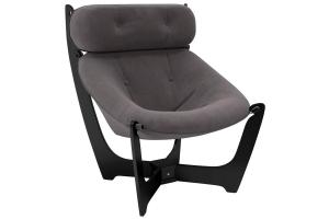 Неаполь Модель 8 Кресло для отдыха Венге-эмаль/Ткань Темно-серый Verona Antrazite Grey