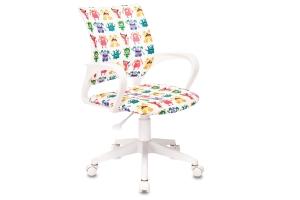Бюрократ BUROKIDS 1 W Кресло детское Ткань белый монстры