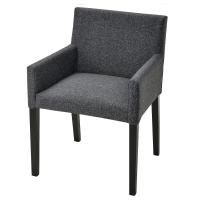 MARENAS IKEA 995.143.88 Стул с подлокотниками черный / Gunnared темно-серый