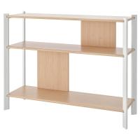 JATTESTA Журнальный столик 95x30 см IKEA белый / светлый бамбук