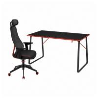 HUVUDSPELARE / MATCHSPEL Игровой стол и стул 394.909.60 черный IKEA