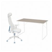 HUVUDSPELARE / MATCHSPEL Игровой стол и стул IKEA 294.909.65 бежевый / белый