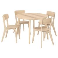 LISABO / LISABO Стол 105 см 4 стула Ясень/Ясень IKEA