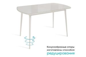 Винер GR Стол обеденный cо стеклом Латте/Капучино 1200х700(+320)