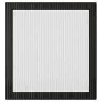 FALLSVIK Стеклянная дверь, антрацит / рифленое стекло, 60x64 см