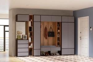 Прага Прихожая Дуб вотан/Венге/Графит софт