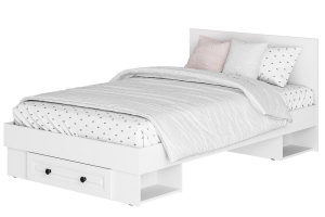 Софт КР-06 Кровать 120x200 с ящиком с ДСП проложками Белый