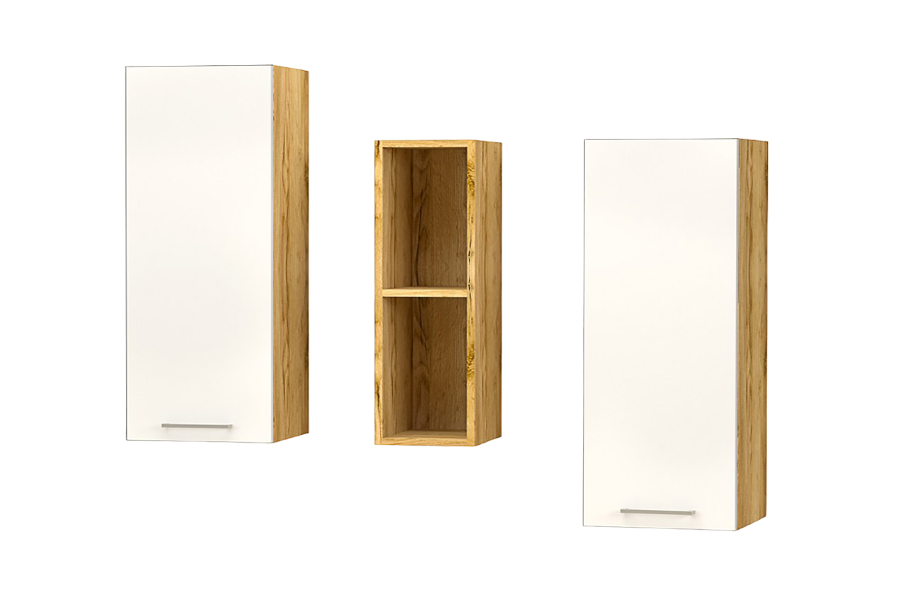 Лего Полка навесная-2 Дуб бунрати/Белый