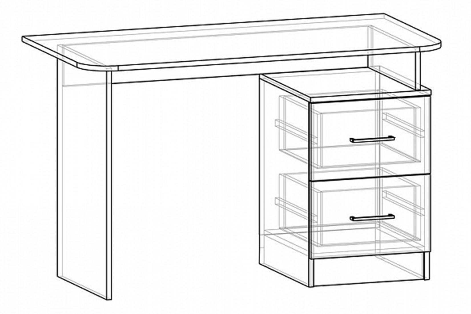 Лего Стол письменный Дуб бунратти/Белый