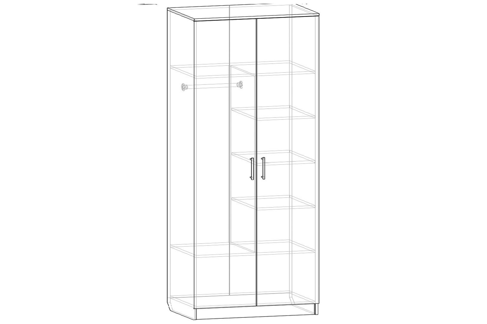 Лего Шкаф двухстворчатый Дуб бунратти/Белый