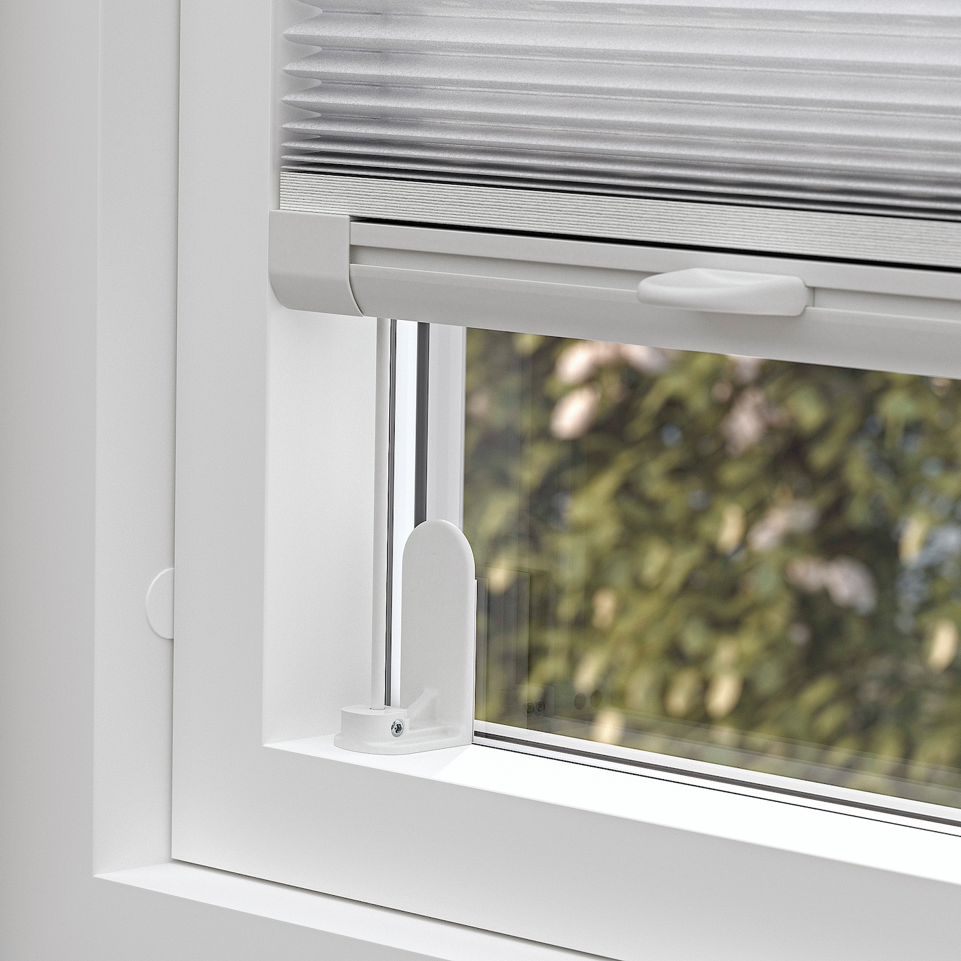 HORNVALLMO Plisowana roleta panelowa, bialy/z gory do dolu z dolu do gory, 60x130 cm