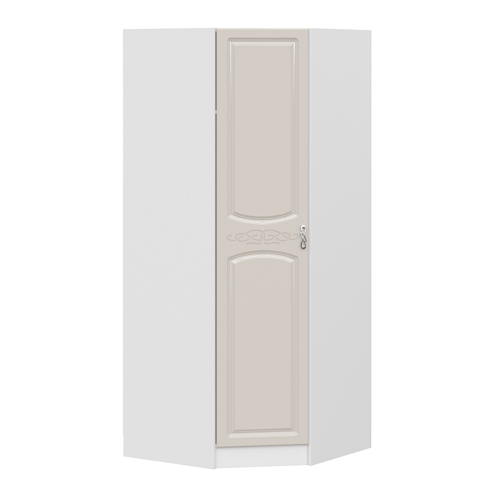 Венеция ШКУ Шкаф угловой Белый/Глянец жемчуг