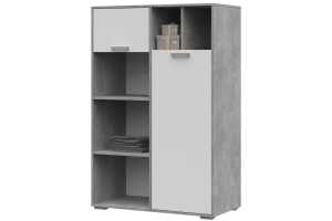 Денвер ШК 03 Шкаф Белый/Ателье светлый