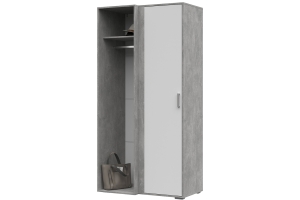 Денвер ШК 04 Шкаф Белый/Ателье светлое