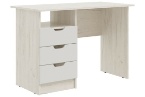 ЮНИОР-4 Стол с ящиками Шарли Белый/Дуб Крафт Белый