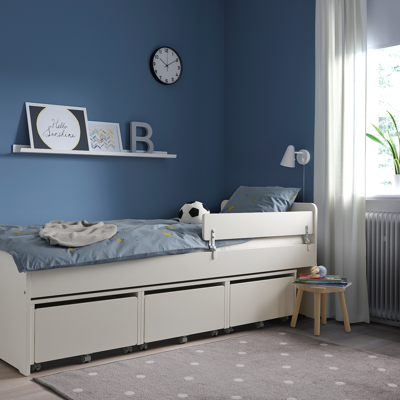 SLAKT / NATTAPA IKEA 695.638.89 Кровать 90х200 см с перекладиной и дном белый