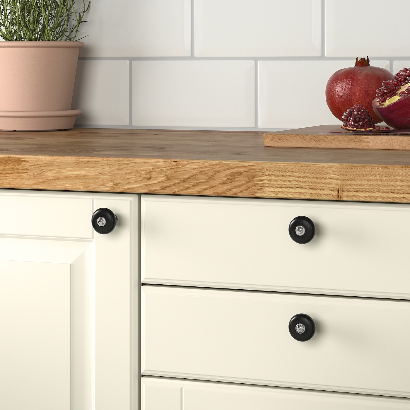 KLINGSTORP Galka, czarny/chrom, 30 mm