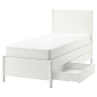 TONSTAD IKEA 594.965.84 Кровать 90х200 см с ящиками/Лурой кремовый