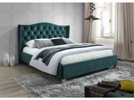 Aspen Velvet Кровать 160 с орт. осн. Зелёный 78 (Польша)