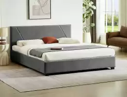 Columbia Velvet Кровать 140x200 с подъёмным механизмом Signal серый