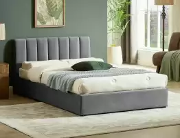 Montreal Velvet Кровать 120х200 с подъемным механизмом Серый 192 Signal