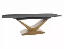 Dolce Ceramic Pietra Di Savoia Стол обеденный (180(240)X95) светло-серый матовый/дуб Signal