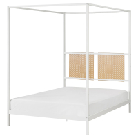 VITARNA IKEA 595.563.37 Кровать с балдахином 140x200 см дерево Лурой/Скодис белый