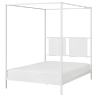 VITARNA IKEA 895.563.26 Кровать с балдахином 140x200 см белый Лурой/Скодис белый