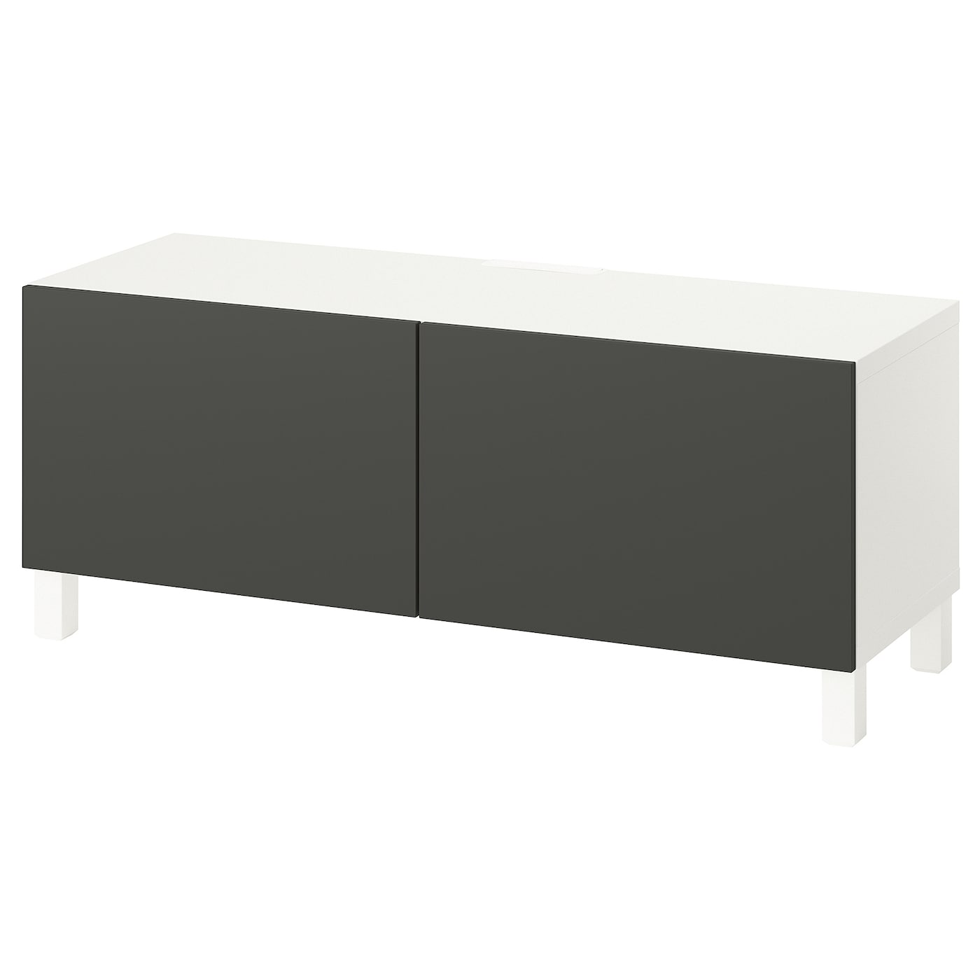 BESTA IKEA 095.729.57 Тумба ТВ белый  120x42x48 см Лаппвикен/Стуббарп/темно-серый