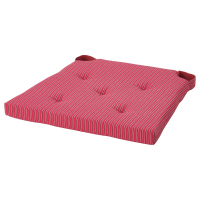 JUSTINA IKEA 605.871.49 Подушка на стул 42/35x40x4 см красно-серый/рисунок в полоску