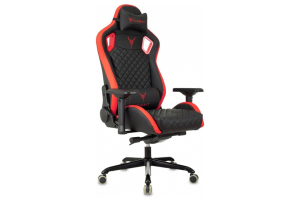 Бюрократ Knight Titan Кресло игровое черный/красный ромбик экокожа 