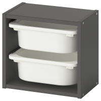 TROFAST IKEA 395.755.15 Навесная полка 34x21x30 см Серый/Белый