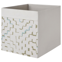 DRONA IKEA 305.889.61 Коробка-вставка 33х38х33 см. бежево-бирюзовый узор