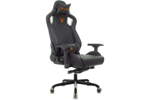 Бюрократ Knight Titan Кресло игровое черный ромбик экокожа с подголовником