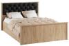 Модена МКР-2 Кровать 160х200 с настилом ЛДСП с мягким изголовьем Гикори рокфорд/Венге