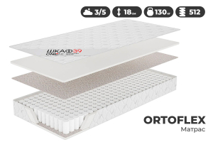Матрас 120 х 200 см ORTOFLEX (независимый пружинный блок TFK 512 шт/м²)