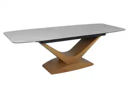 Dolce Ceramic Statuario Venato Стол обеденный (180(240)X95) матовый белый/дуб Signal