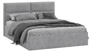 Глосс Кровать 160х200 с подъёмным механизмом Микровелюр Wellmart Silver