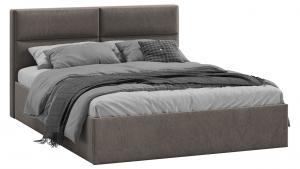 Глосс Кровать 160х200 с подъёмным механизмом Микровелюр Wellmart Latte