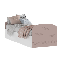 Юниор-2 Кровать 80х200 см Шарли Pink/Белый