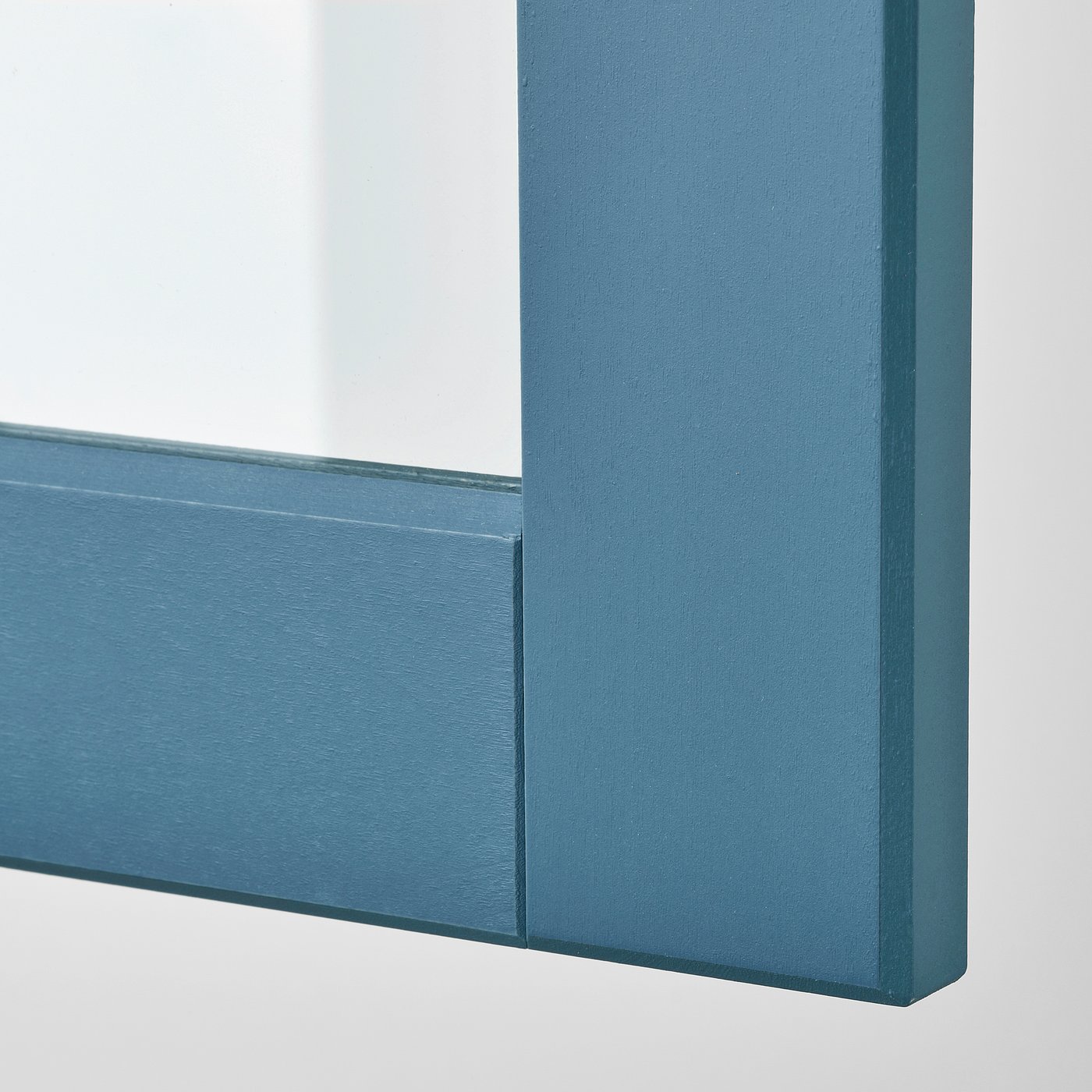 METOD Szafka śc/szkl drzwi, biały/Lerhyttan niebieski, 40x40 cm