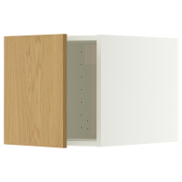 Biała szafka kuchenna z drewnianymi drzwiczkami. Drzwi posiadają zawiasy i są otwarte, odsłaniając wnętrze.