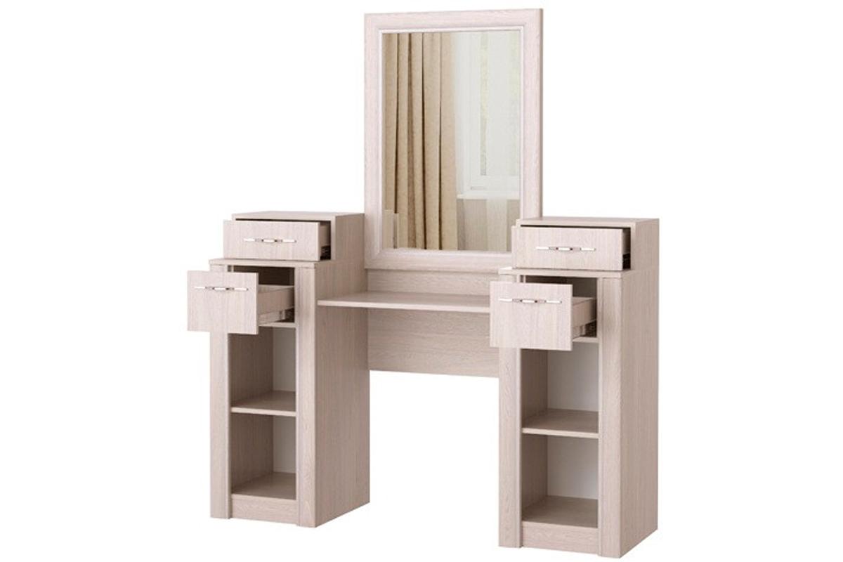 Октава Стол косметический с ЗР Ясень анкор светлый/Клабхаус серый