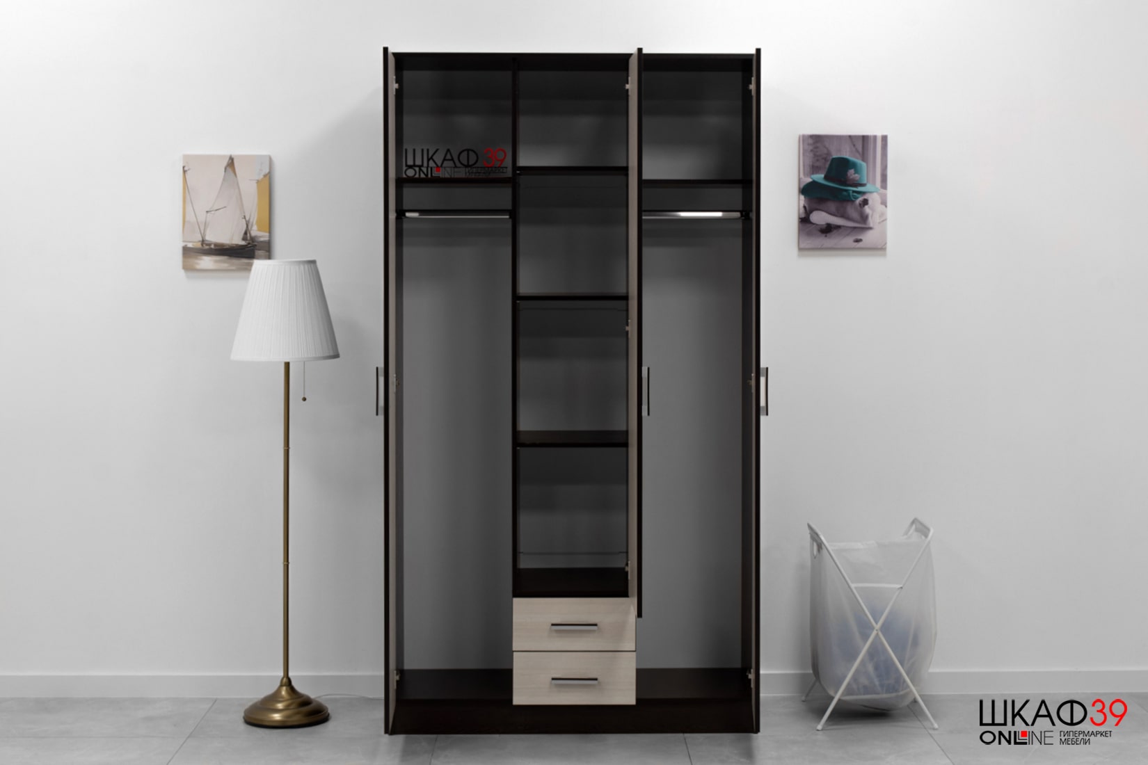 Трио Шкаф 3-х ств. Венге/Лоредо