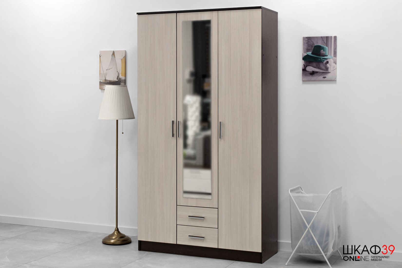 Трио Шкаф 3-х ств. Венге/Лоредо