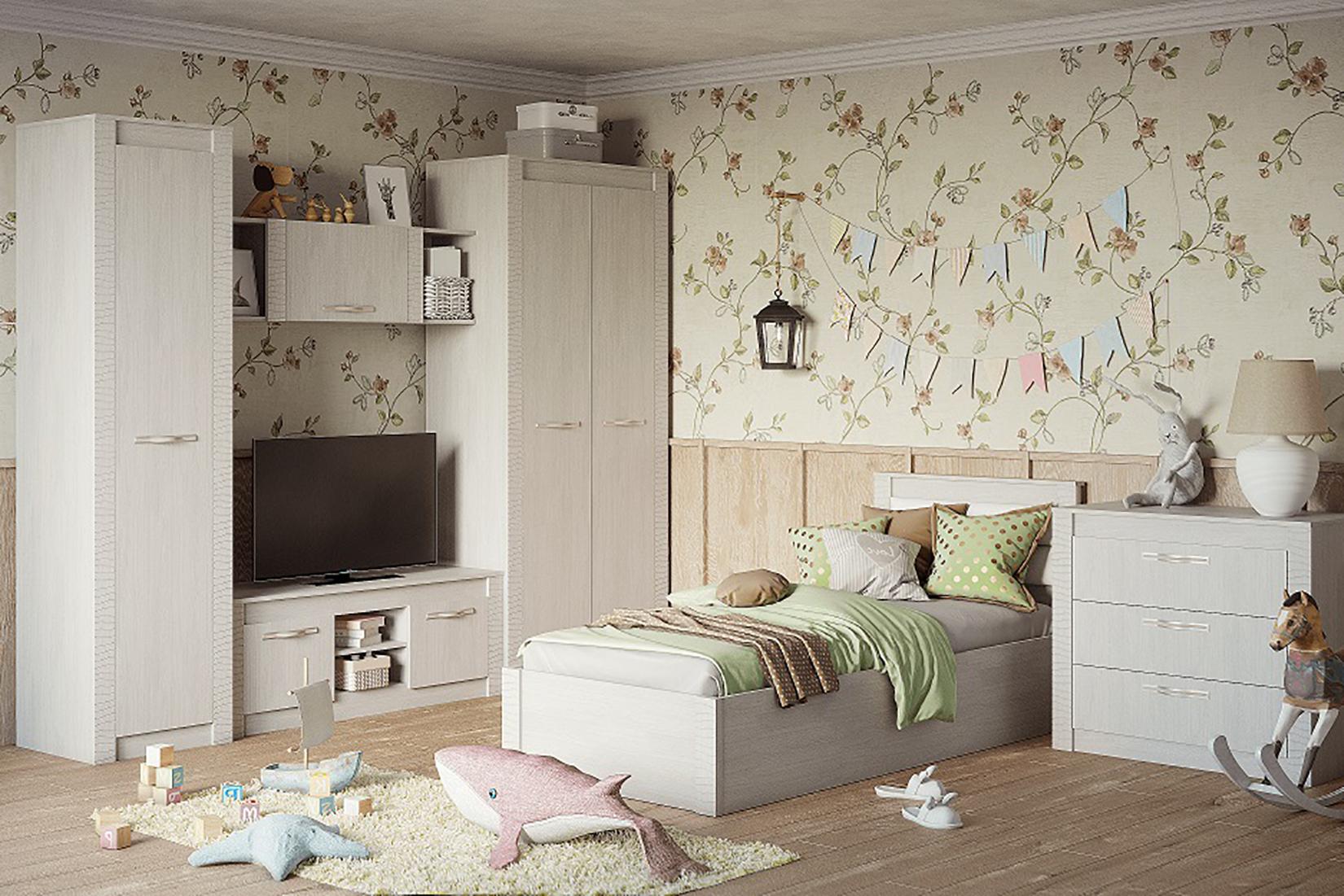 Монако спальня детская Ясень белый