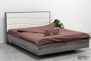 Миранда Кровать Тип 1 (1600) (Дуб Гамильтон/Белый глянец)