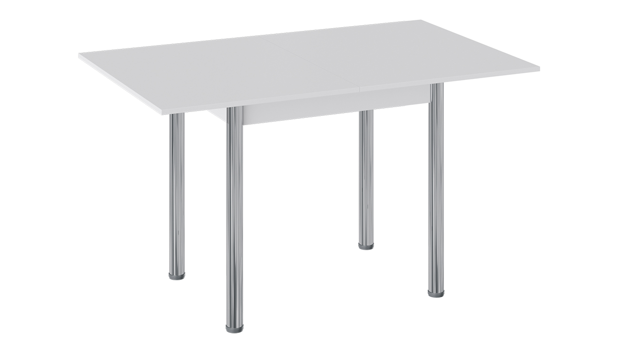 Родос Тип 2 Стол Раскладной Хром/муар Белый